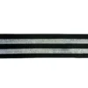 Elastiek Shimmer Lines - Black/Silver - 40 mm