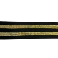 Elastiek Shimmer Lines - Black/Gold - 40 mm