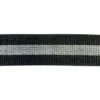 Elastiek Striped Sparkle - Silver/Black - 40 mm