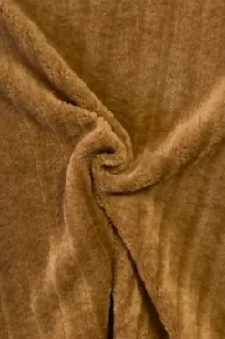 Faux Fur Stripes - Hazelnut