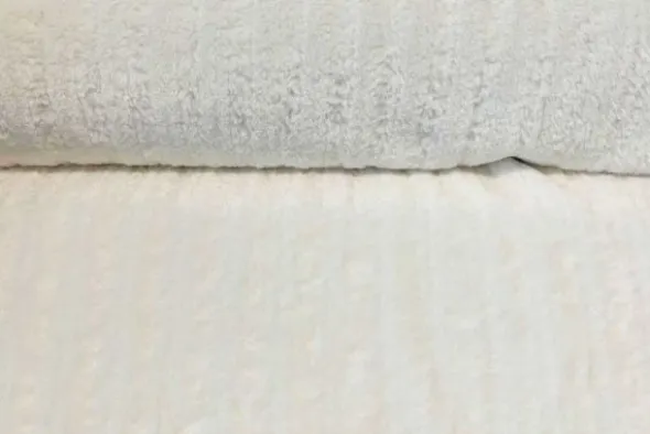 Faux Fur Stripes - Off White