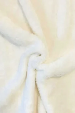 Faux Fur Stripes - Off White