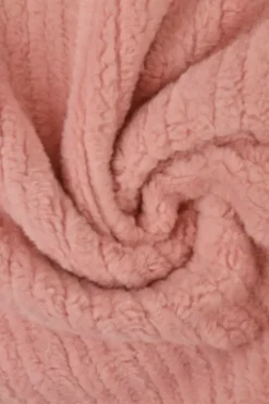 Faux Fur Stripes - Pink