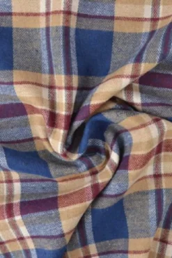 Flanel Ruiten - Beige/Blue/Bordeaux