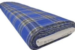 Flanel Ruiten - Bright Blue/Black/White