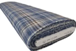 Flanel Ruiten - Brown/Off White/ Grey Blue