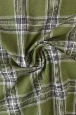 Flanel Ruiten - Mossgreen/Black/White