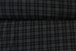 Fleece Print - Black/Dark Grey Squares