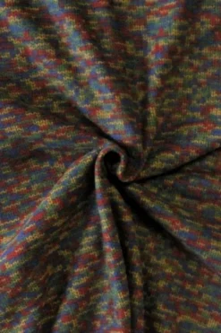 Fleece Print - Blue/Green/Red/Ocher Knit