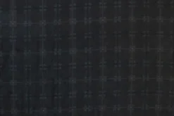Fleece Print - Blue Squares Lines on Antracite