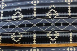 Fleece Print - Dark Blue/Blue Aztec