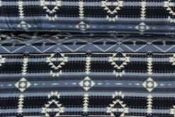 Fleece Print - Dark Blue/Blue Aztec