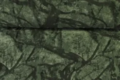 Fleece Print - Forest Branches on Green