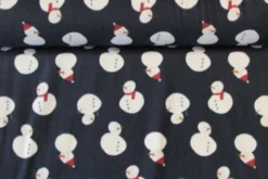 Fleece Print - Frosty the Snowman on Dark Blue