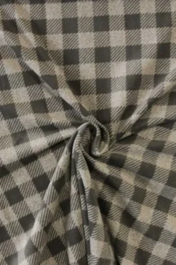 Fleece Print - Grey and Grey Squares