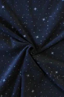Fleece Print - Night Sky Stars Blue
