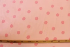 Fleece Print - Pink Dots on Soft Pink