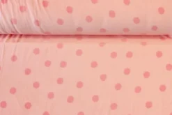 Fleece Print - Pink Dots on Soft Pink
