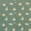 Fleece Print - Polar Bears on Vintage Mint