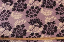 Fleece Print - Purple/White Hydrangeas on Lilac