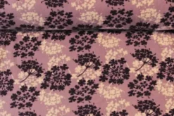 Fleece Print - Purple/White Hydrangeas on Lilac