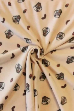 Fleece Print - Squirrels on Warm Beige