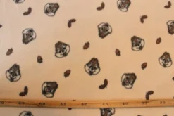 Fleece Print - Squirrels on Warm Beige