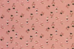 Fleece Print - Tiny Ballerinas on Warm Pink