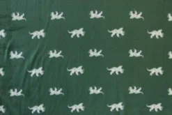 Fleece Print - Triceratops Dino on Green