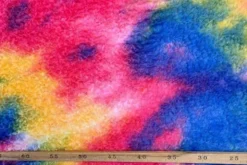 Fluffy Fur Tie Dye - Blue/Neon Pink/ Yellow