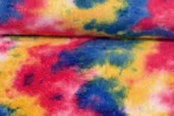 Fluffy Fur Tie Dye - Blue/Neon Pink/ Yellow