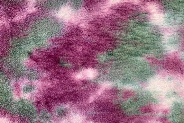 Fluffy Fur Tie Dye - Grey/Pink