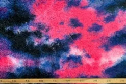 Fluffy Fur Tie Dye - Pink/Black/Blue