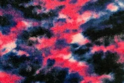 Fluffy Fur Tie Dye - Pink/Black/Blue