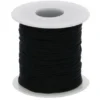 Glanskoord/ Speenkoord 1mm - Zwart
