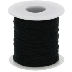 Glanskoord/ Speenkoord 1mm - Zwart