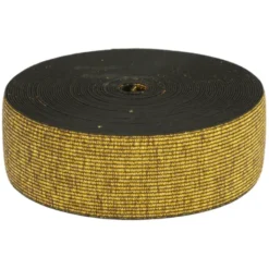 Glitter Elastiek - Goud/Zwart - 25mm
