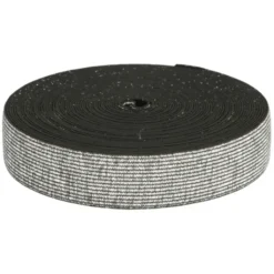Glitter Elastiek - Zilver/ Zwart - 40mm