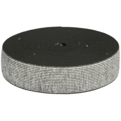 Glitter Elastiek - Zilver/Zwart - 25 mm