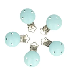 Houten Speenklem Middel - Licht Blauw