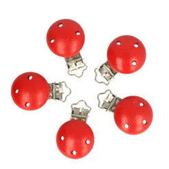 Houten Speenklem Middel - Rood