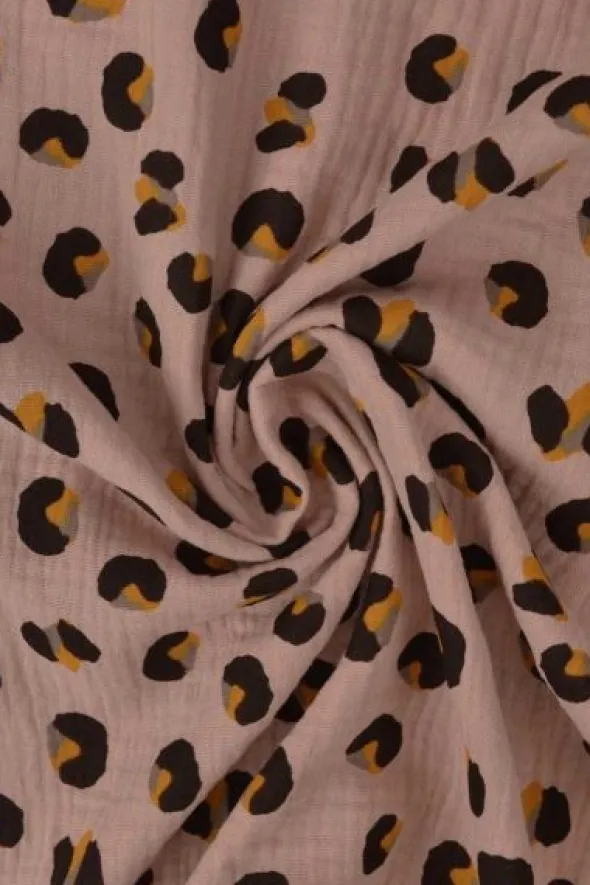 Hydrofiel - Leopard Spots - Dark Old Pink
