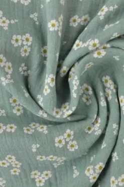 Hydrofiel - Tiny Flowers - Old Green