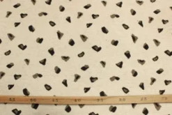 Jacquard Gobelin - Black/Beige Spots on Creme
