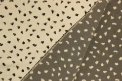 Jacquard Gobelin - Black/Beige Spots on Creme
