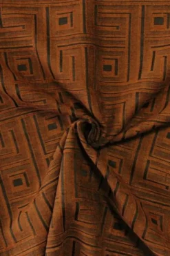 Jacquard Gobelin - Black/Rusty Graphic Blocks