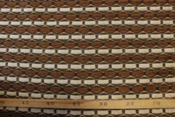 jacquard gobelin - Brown/Beige Stripes on Black