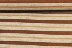 Jacquard Gobelin - Camel/Brown Stripes on Beige