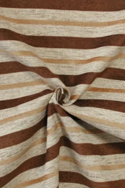 Jacquard Gobelin - Camel/Brown Stripes on Beige