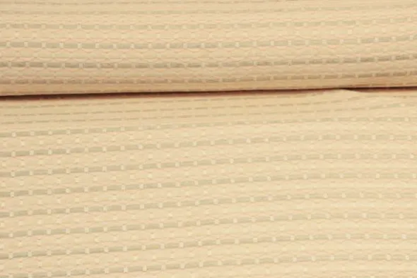 Jacquard Gobelin - Green/Yellow stripes on Creme